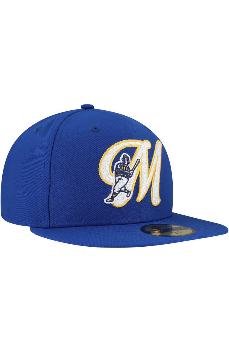 New Era Men's New Era Royal Milwaukee Brewers  Duo Logo 2.0 59FIFTY Fitted Hat, Alternate, color, Royal