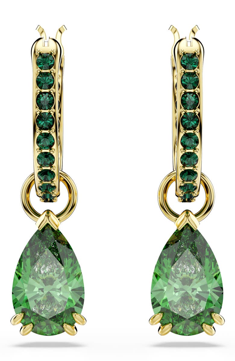 Swarovski Attract Drop Hoop Earrings, Alternate, color, 