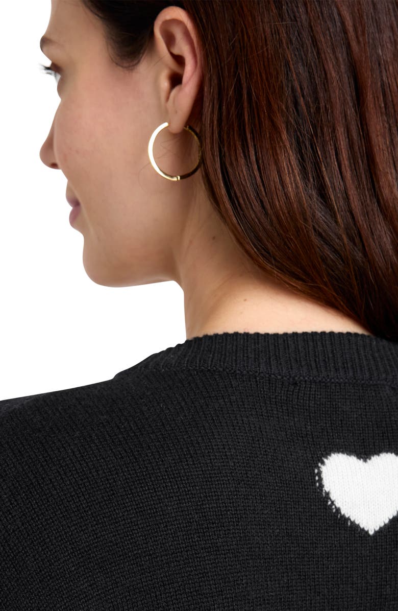 Splendid Elizabeth Heart Detail Cotton Blend Sweater, Alternate, color,