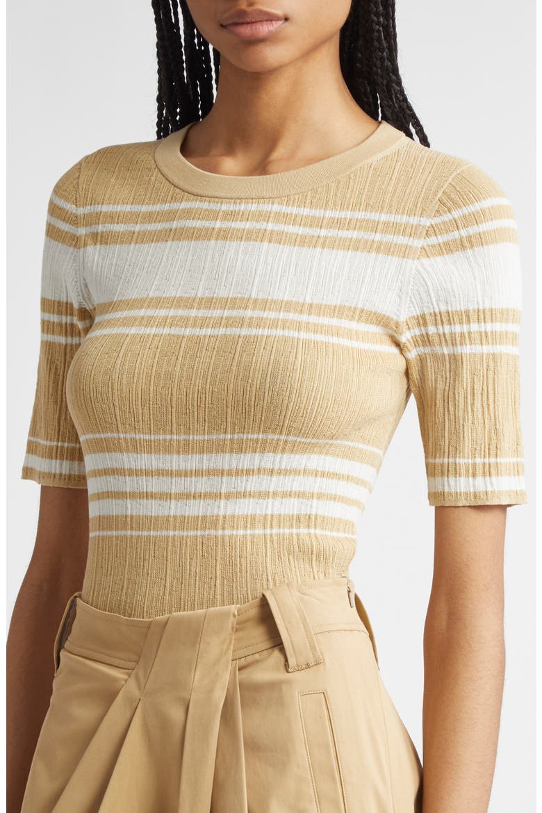 Jack Stripe Cotton Blend Knit Top, Alternate, color, LARK/ BRIGHT WHITE