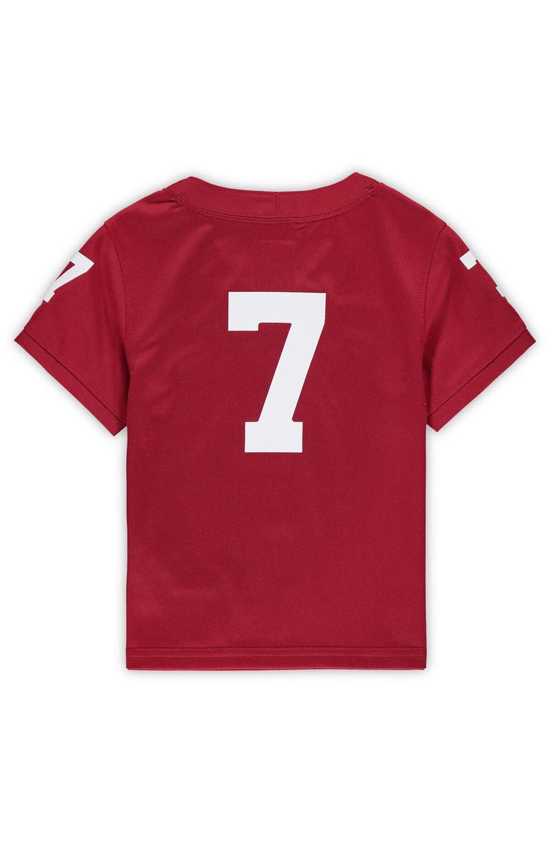 Jordan Brand Toddler Jordan Brand #7 Crimson Oklahoma Sooners Replica Football Jersey, Alternate, color, 