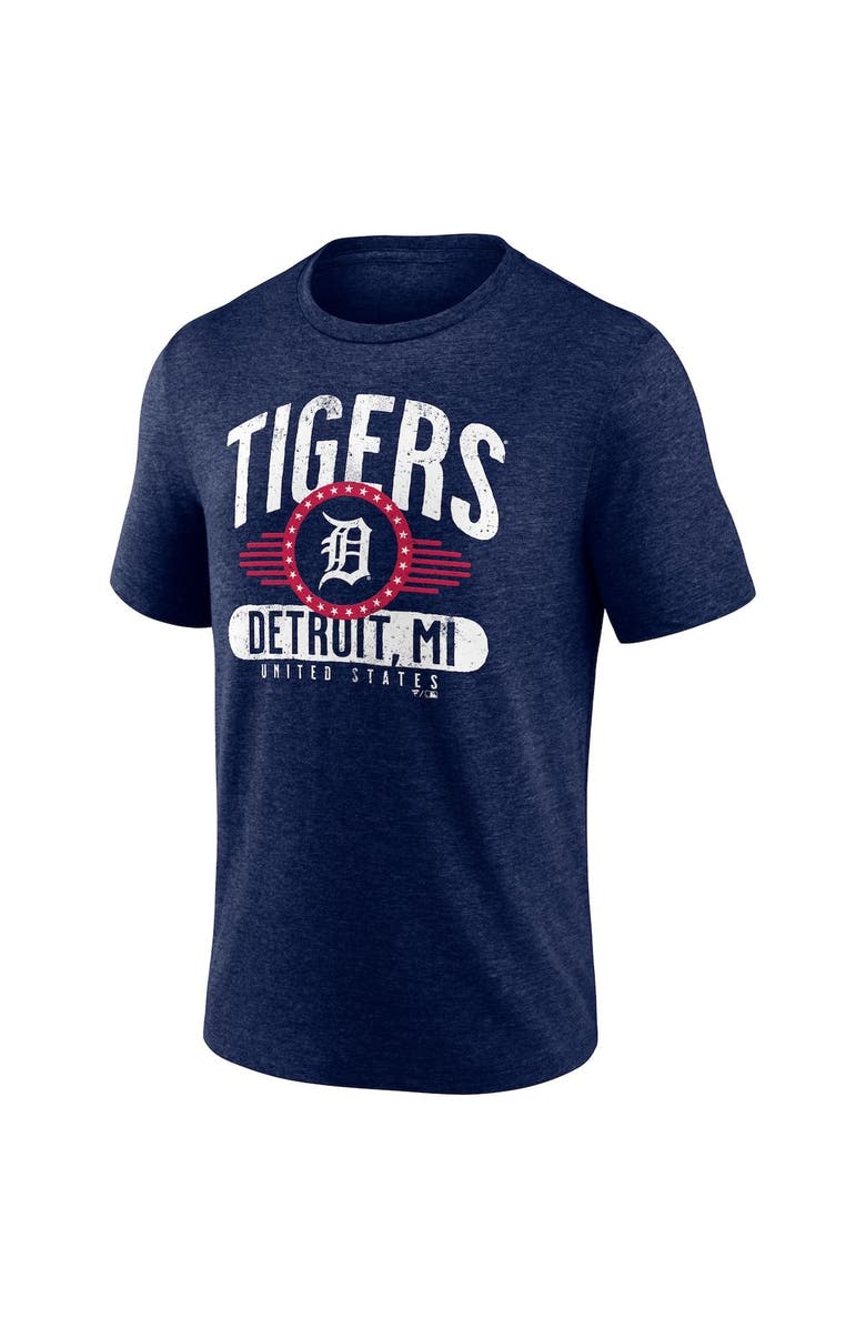 FANATICS Men's Fanatics Branded Heathered Navy Detroit Tigers Badge of Honor Tri-Blend T-Shirt, Alternate, color, 