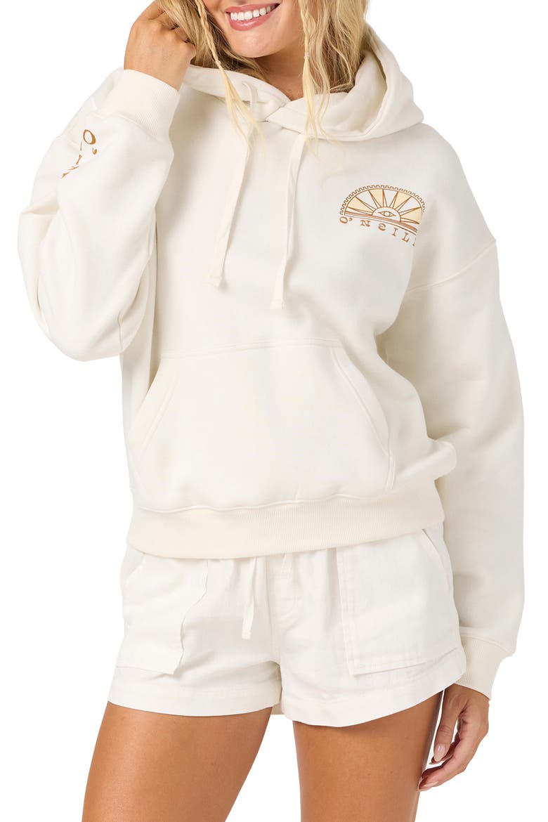 Sun Eye Relaxed Graphic Hoodie, Main, color, TOFU