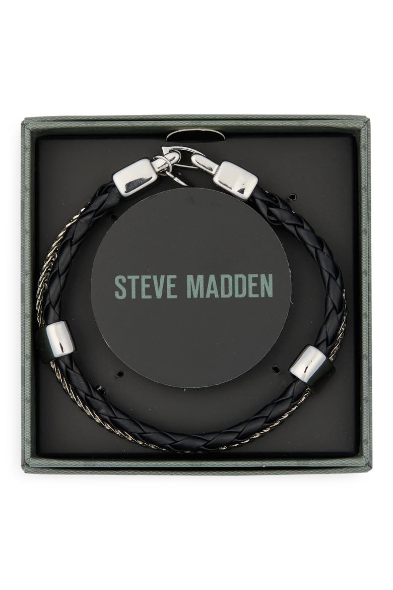 Braided Rope Chain Bracelet, Main, color, BLACK