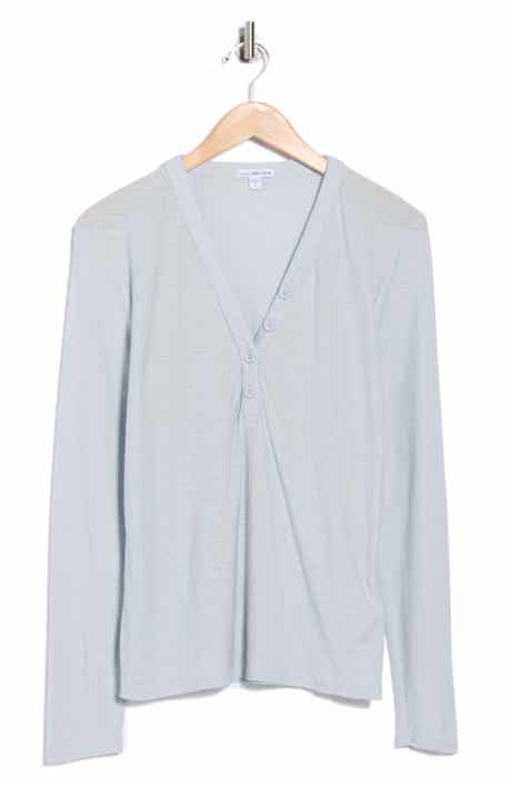 James Perse Long Sleeve Slub Jersey Henley