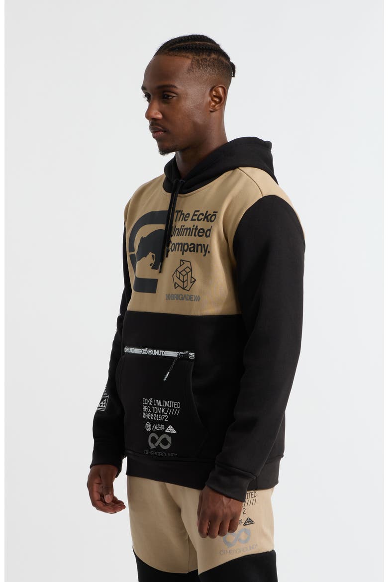 Prosperous Zip-Up Hoodie, Alternate, color, Black/Taupe