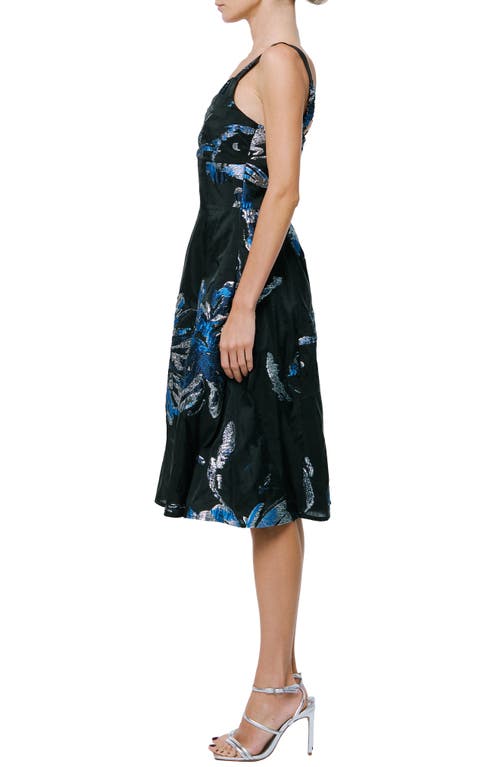 CIEBON CIEBON ALENNA METALLIC PRINT DRESS