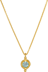 Ottoman Hands Birthstone Pendant Necklace
