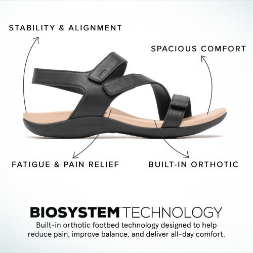 Abeo Oasis Sandal In Black - Metatarsal
