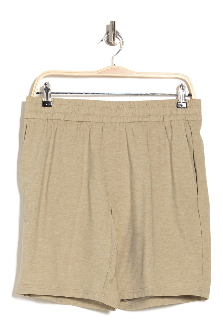 8" Pull-On Shorts, Alternate, color, KHAKI HEATHER