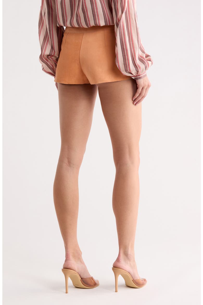 Leather Shorts, Alternate, color, APRICOT