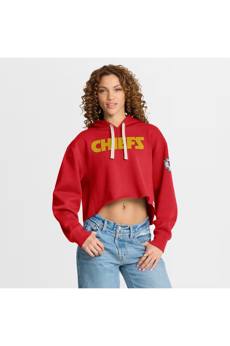 Women's Fanatics Red Kansas City Chiefs Oversized Hometown Heritage Cropped Hoodie, Main, color, Red