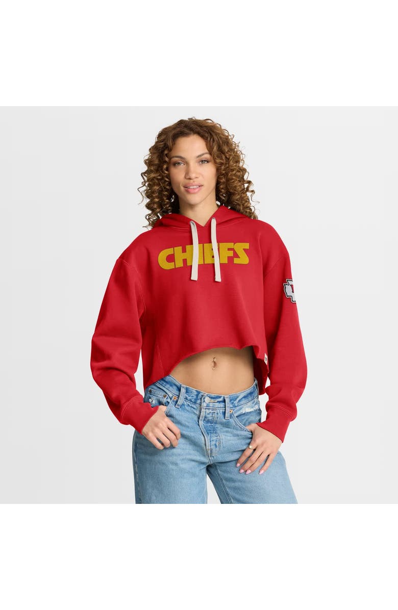 FANATICS Women's Fanatics Red Kansas City Chiefs Oversized Hometown Heritage Cropped Hoodie, Main, color, Red