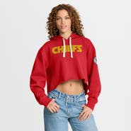 FANATICS Women's Fanatics Red Kansas City Chiefs Oversized Hometown Heritage Cropped Hoodie