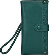 OLD TREND Iris Genuine Leather Modular RFID Wristlet Clutch