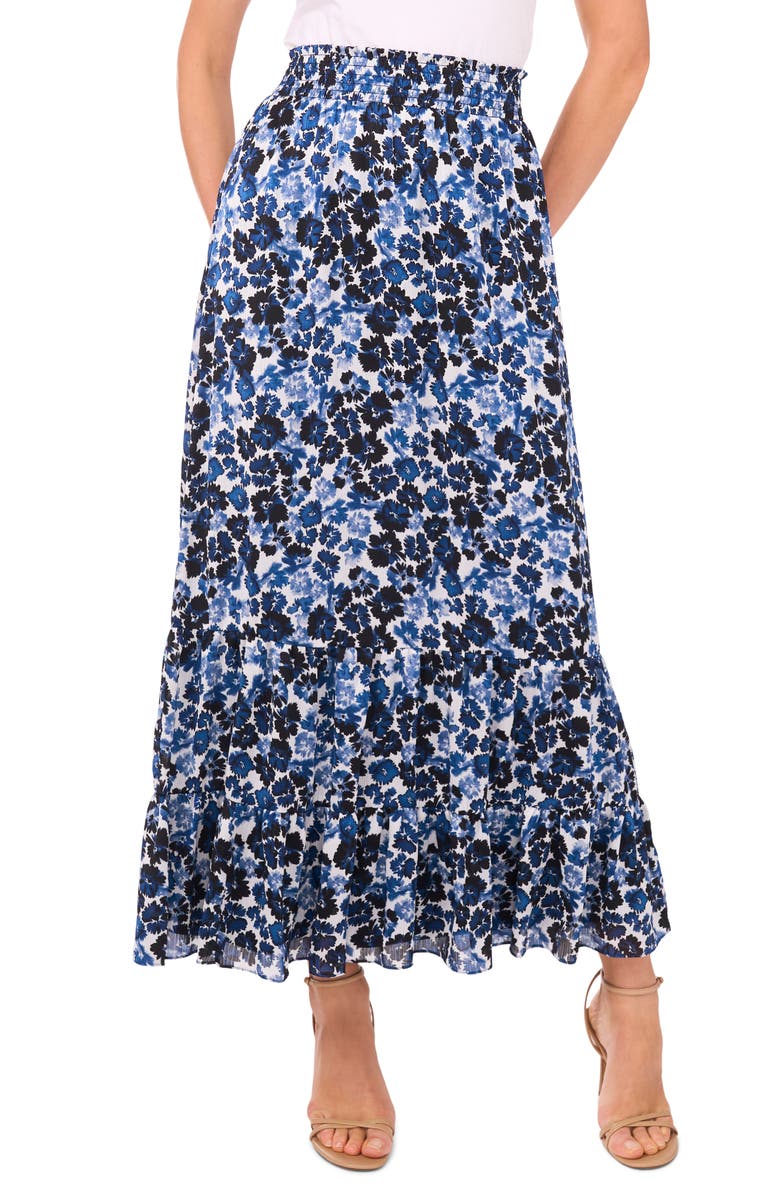 Vince Camuto Tiered Maxi Skirt, Main, color, Forever Blue