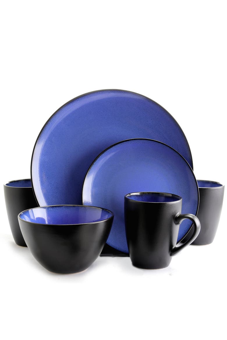 Round 16-Piece Dinnerware Set,, Main, color, Blue