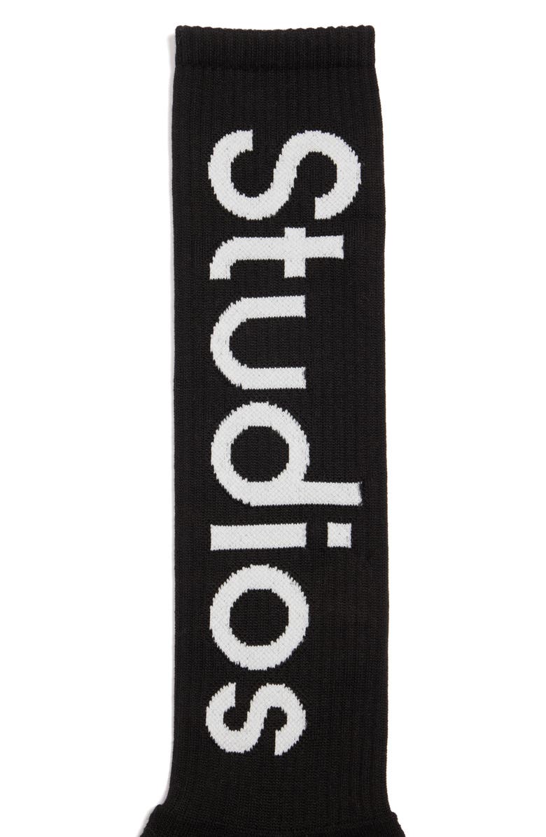 Acne Studios Logo Socks, Alternate, color, 