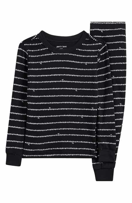 Petit Lem Kids' Print Fitted Cotton Two-Piece Pajama Set