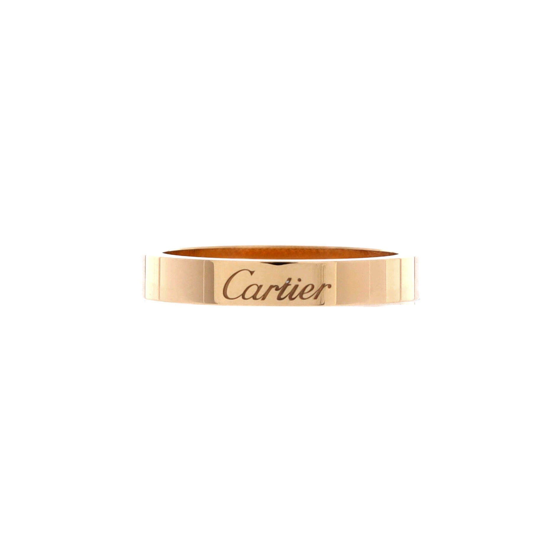 C de Cartier Wedding Band Ring 18K Yellow Gold 3mm, Main, color, Metallic Gold