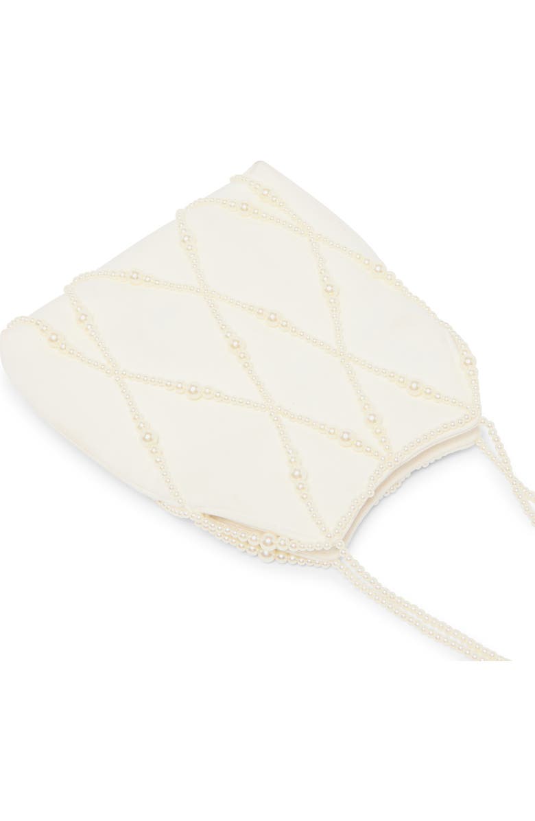 Dolce Vita Faux Pearl Satin Bag, Alternate, color, Ivory
