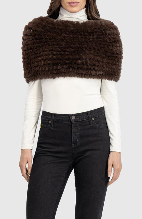 Fur-Free Rex Rabbit (Faux Fur) Knit Cowl