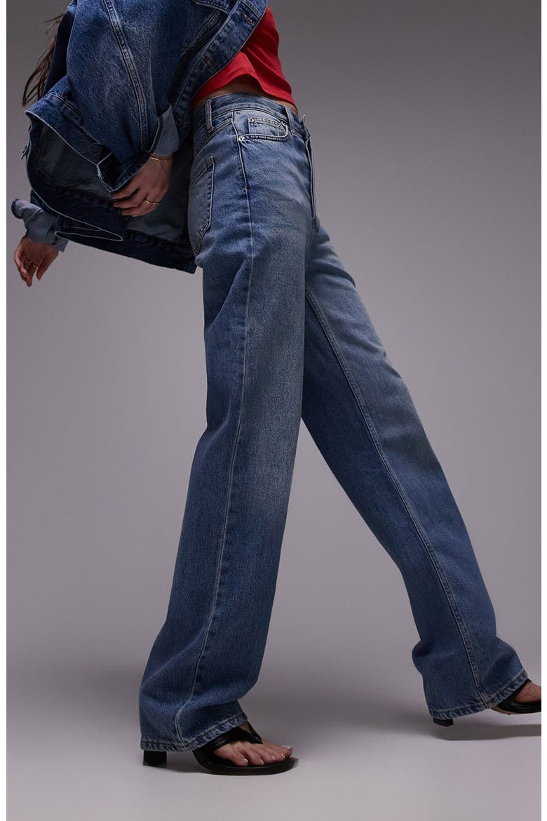 Kort High Waist Wide Leg Jeans, Alternate, color, MEDIUM BLUE