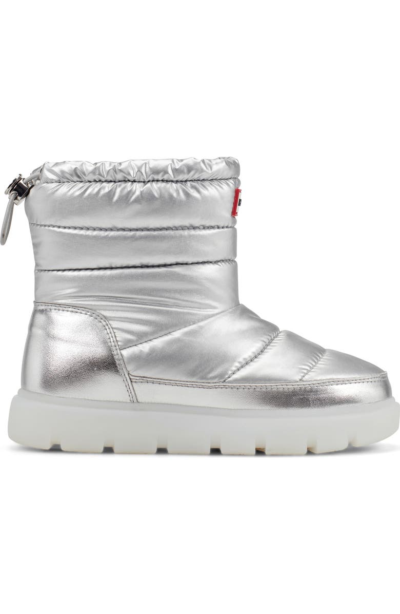 Hunter Kids' Cuddle Lug Sole Insulated Waterproof Snow Boot, Alternate, color, Silver/Silver
