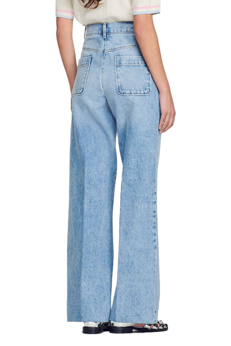 Wide-leg jeans, Alternate, color, BLUE JEAN