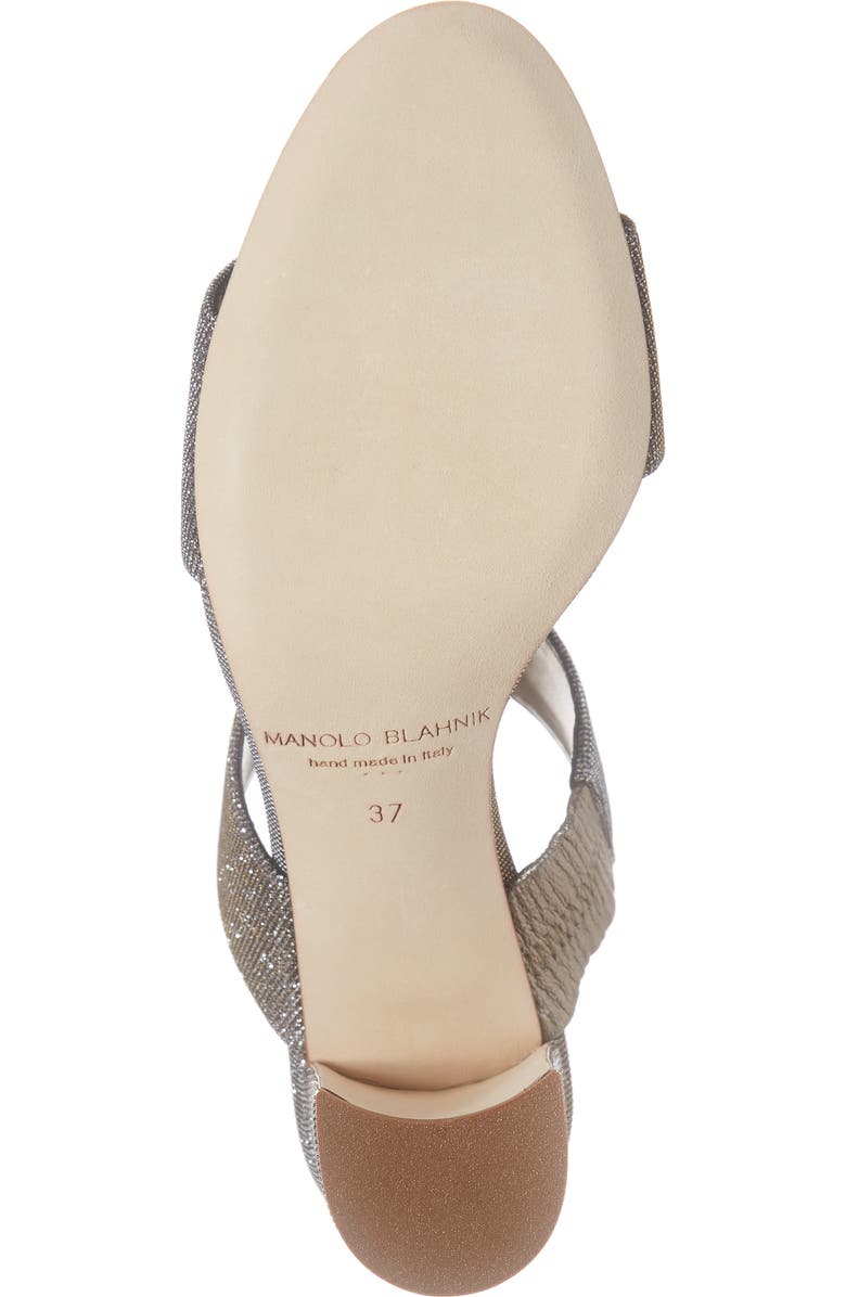 Manolo Blahnik Kalita Metallic Slide Sandal, Alternate, color,
