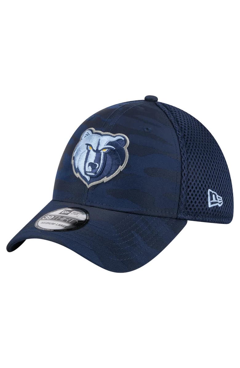 New Era Men's New Era Navy Memphis Grizzlies Subtle Camo 39THIRTY Flex Hat, Alternate, color, Navy
