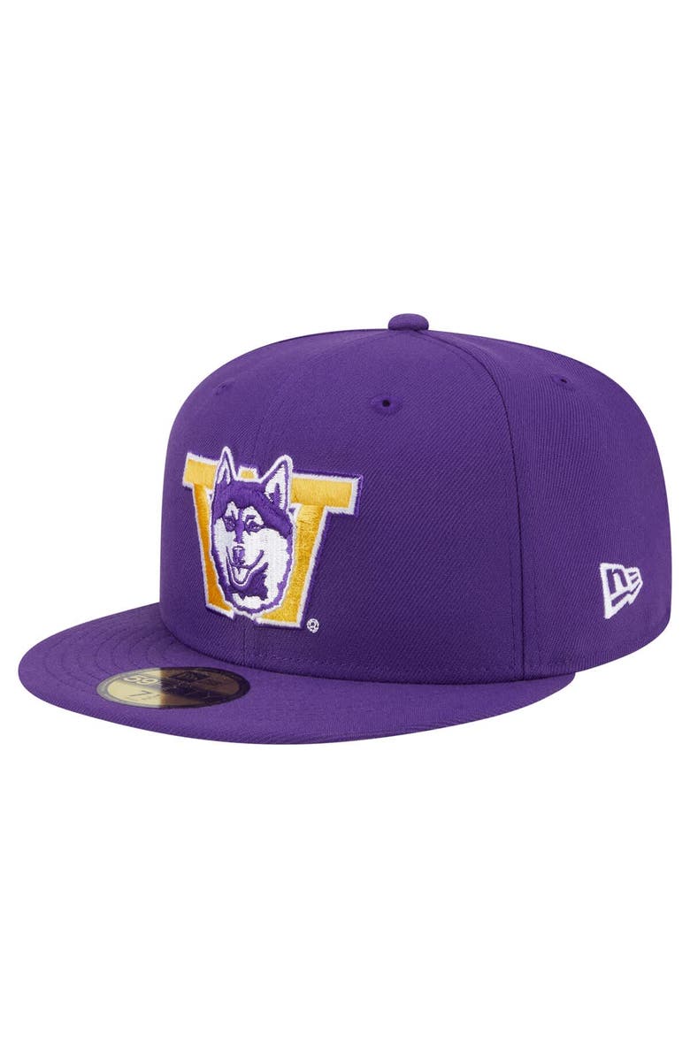 New Era Men's New Era Purple Washington Huskies Vault 59FIFTY Fitted Hat, Main, color, 