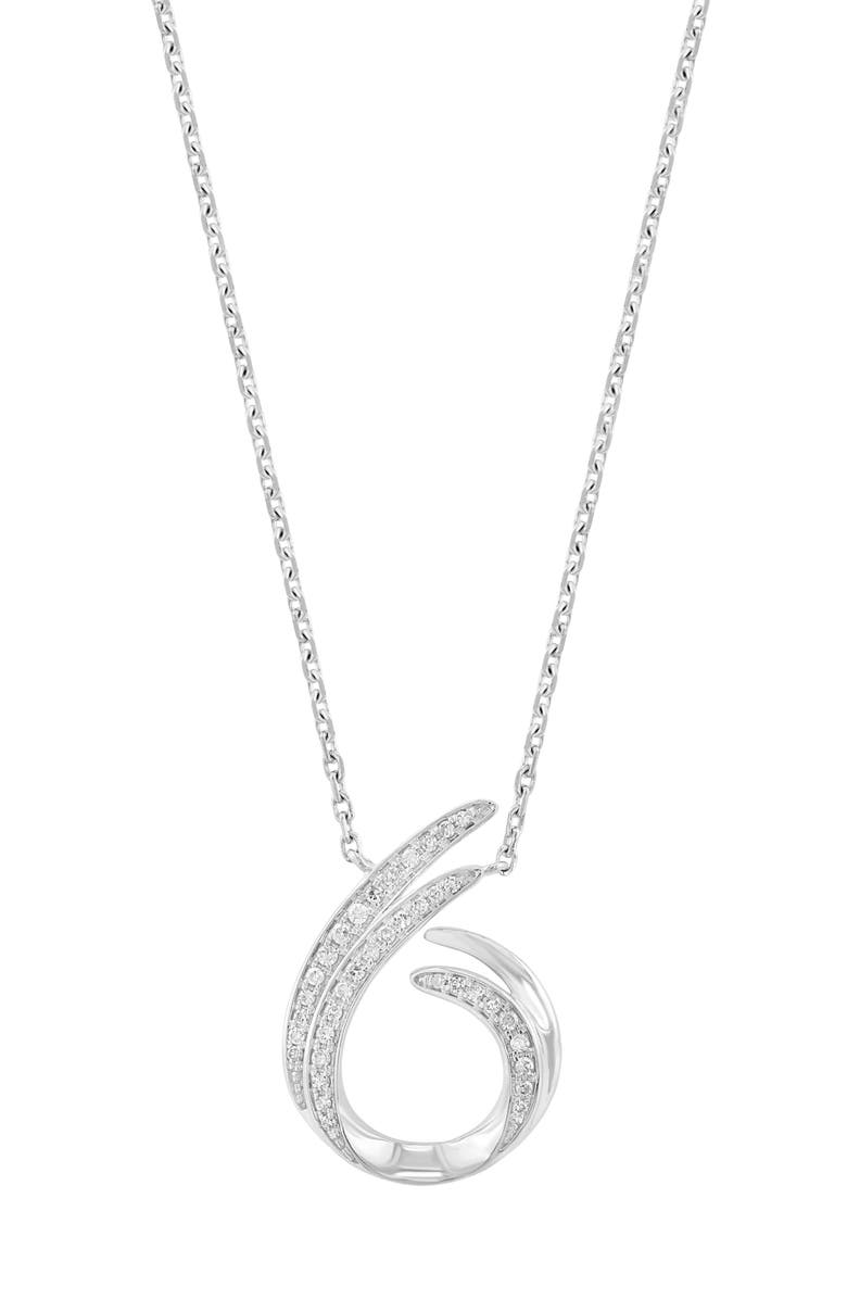 EFFY 14K White Gold Diamond Pendant Necklace, Main, color, 