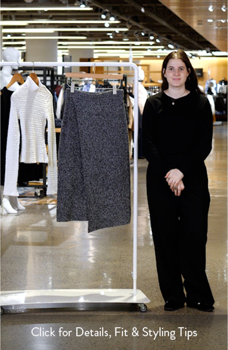 Faux Wrap Sweater Midi Skirt, sales video thumbnail