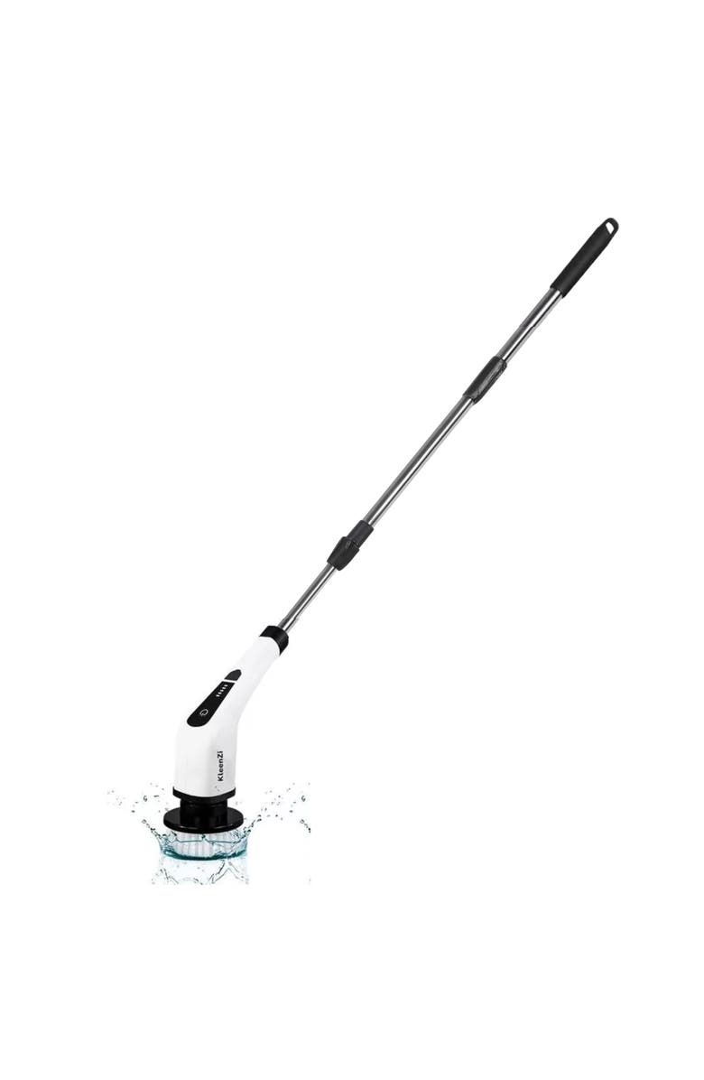 Luminuxe Electric Spin Multi-Surface Scrubber Cleaning Brush with Adjustable Handle, Main, color, White