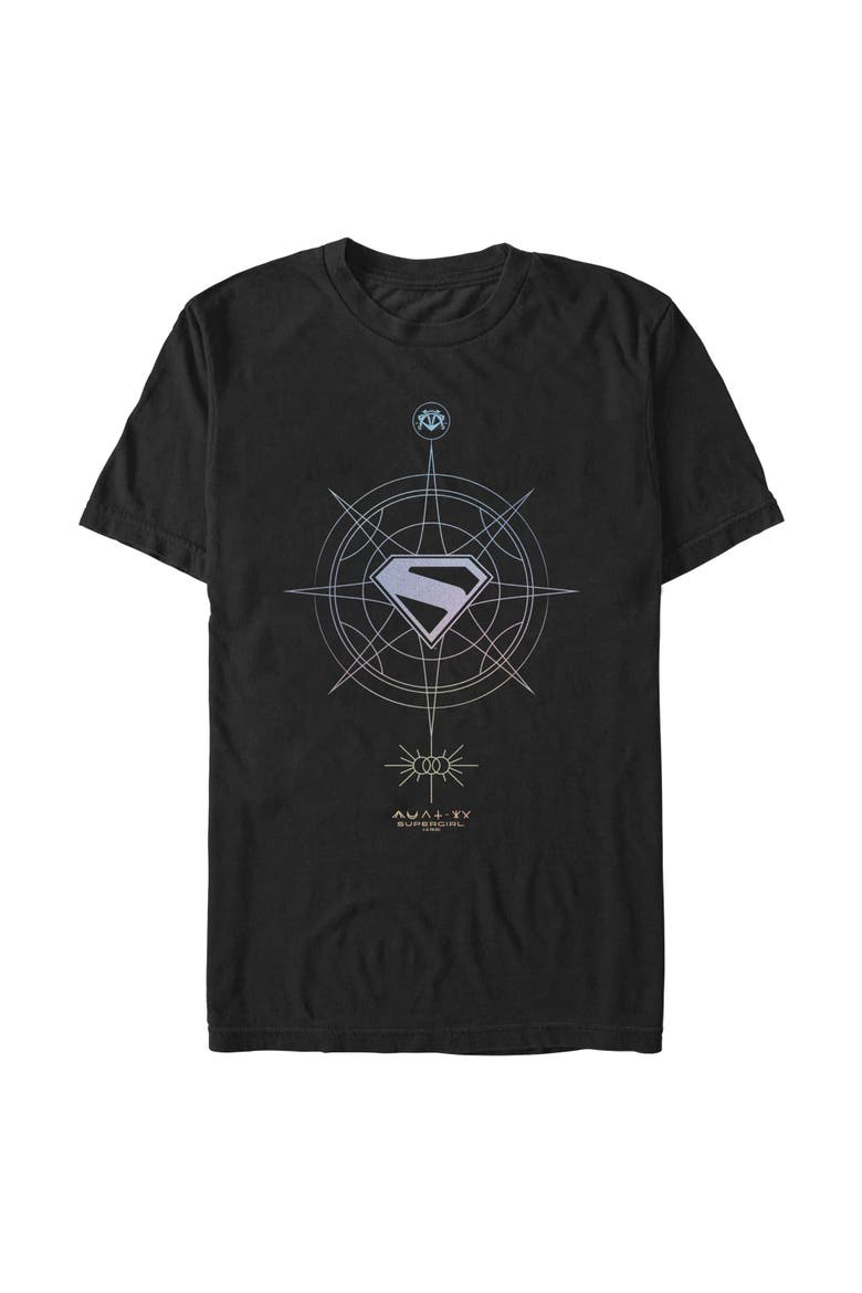 Men's Supergirl Geometric Logo  Graphic T-Shirt, Main, color, Black
