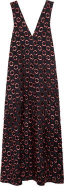 Dries Van Noten Polka Dot Fil Coupé Satin Maxi Dress