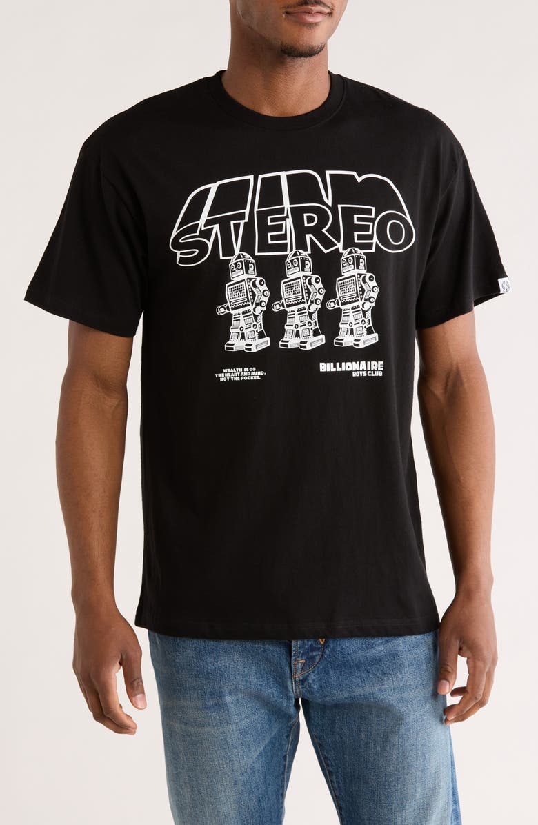 Billionaire Boys Club Stereo Cotton Graphic T-Shirt, Main, color, Black