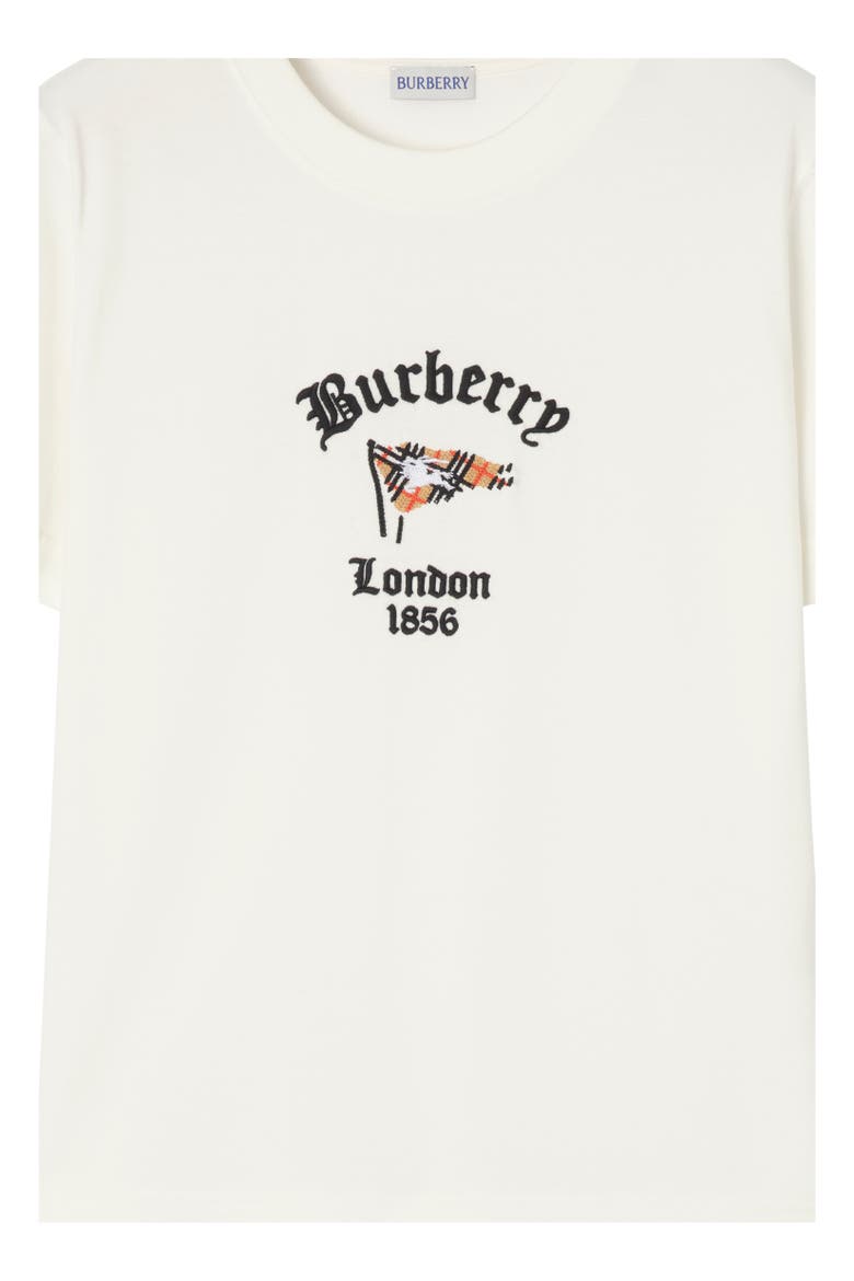 Check Flag Cotton T-shirt, Alternate, color, Chalk white