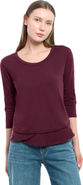 WILT Clothing Shrunken Crew 3/4 Sleeve Mock Layer Tee