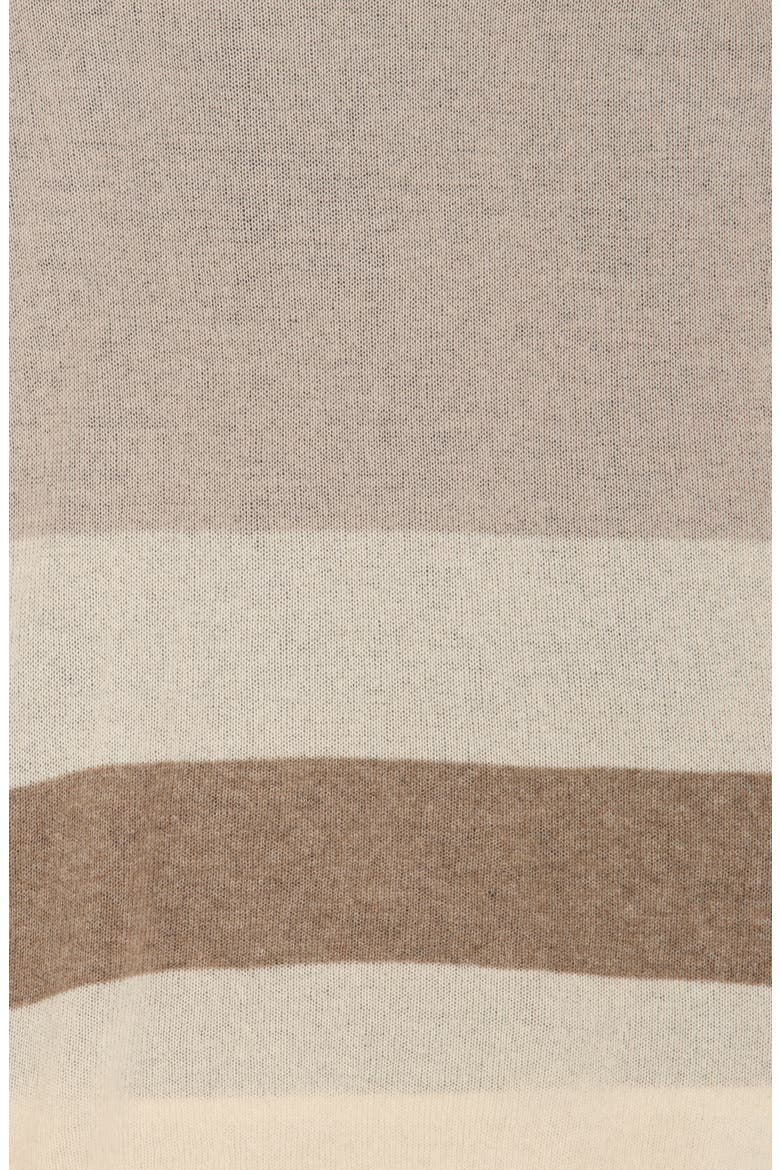 Cashmere Stripe Scarf, Alternate, color, BEIGE COMBO