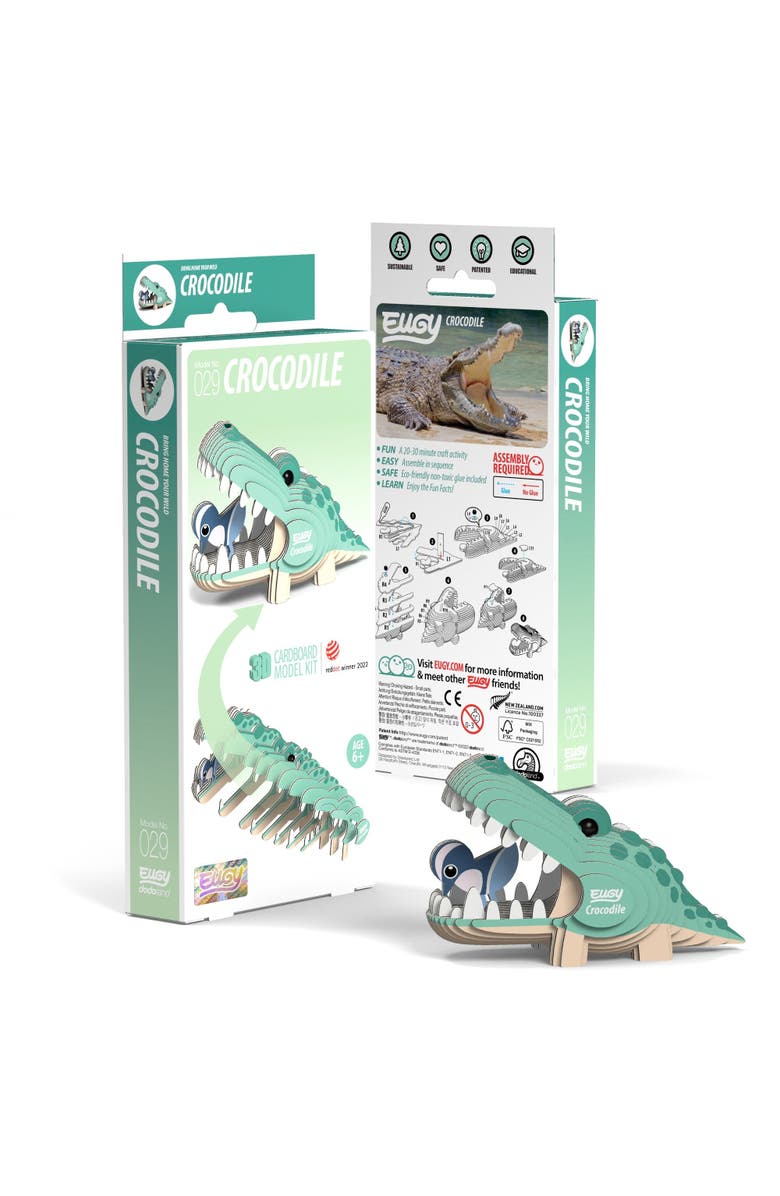 Eugy Puzzles Crocodile 3D Puzzle, Main, color, NO COLOR