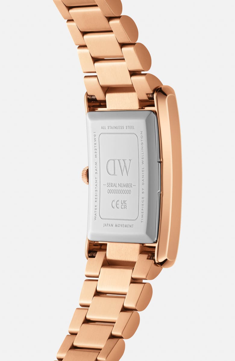 Daniel Wellington Tank Bracelet Watch, 32mm x 22mm, Alternate, color, Rose Gold
