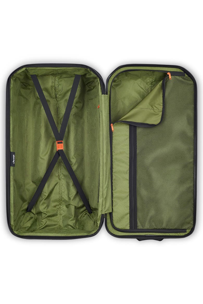JH003B Checked-Large 30 Inch Hardside Expandable Luggage with Two Wheels, Alternate, color, Black