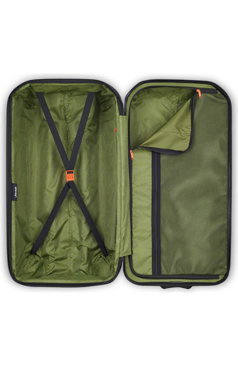 JEEP JH003B Checked-Large 30 Inch Hardside Expandable Luggage with Two Wheels, Alternate, color, Black
