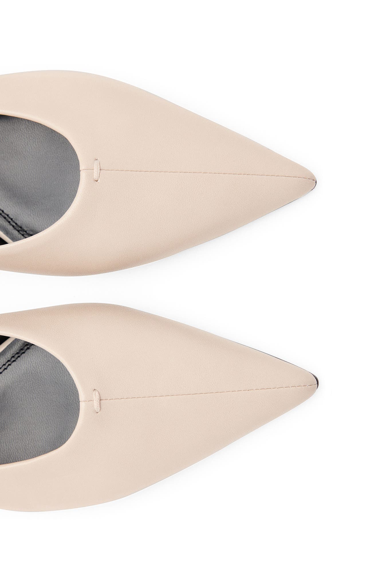 Faux Leather Pointed Toe Slingback Pump, Alternate, color, ECRU