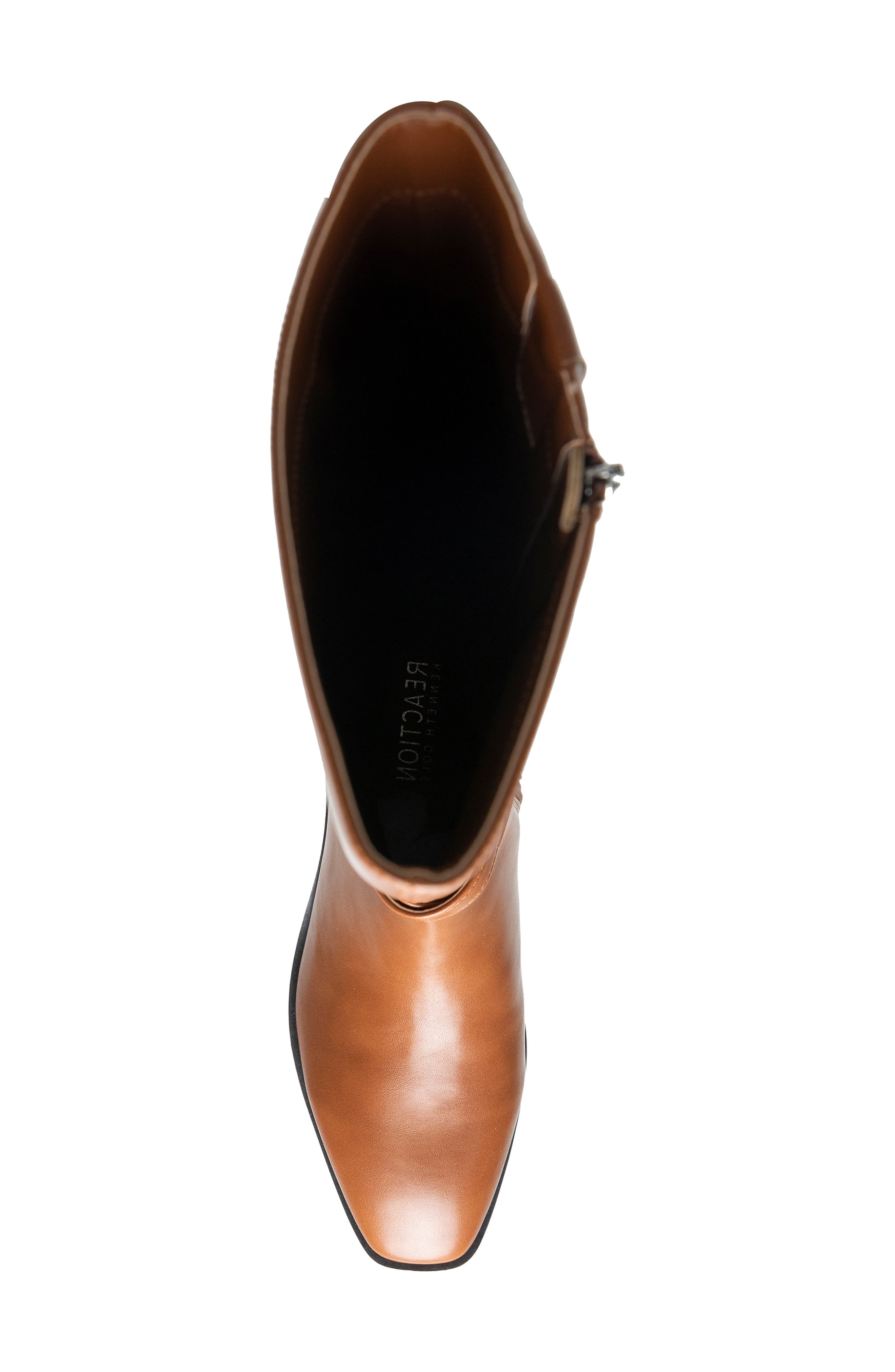 Bennett Faux Leather Knee High Boot, Alternate, color, COGNAC