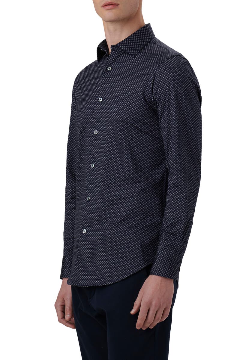 Bugatchi James OoohCotton<sup>®</sup> Geometric Print Button-Up Shirt, Alternate, color, 