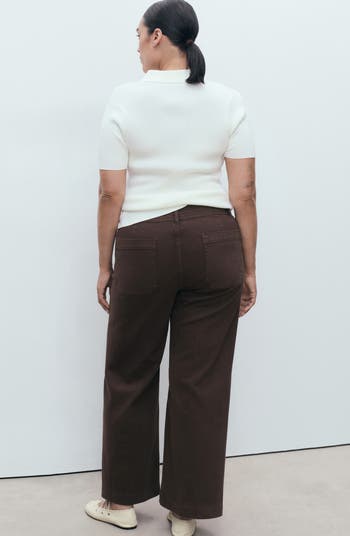 Jessie Patch Pocket Wide Leg Jeans
