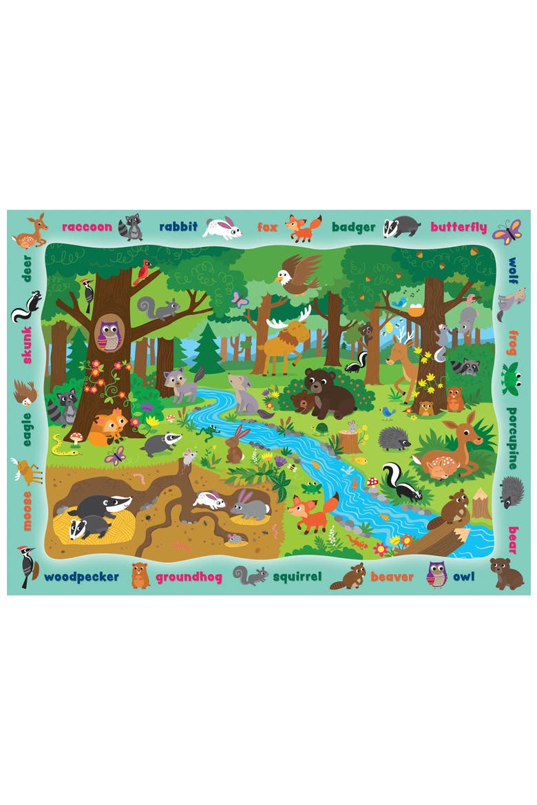 Animals in the Forest 48 Piece Puzzle, Alternate, color, Multicolor